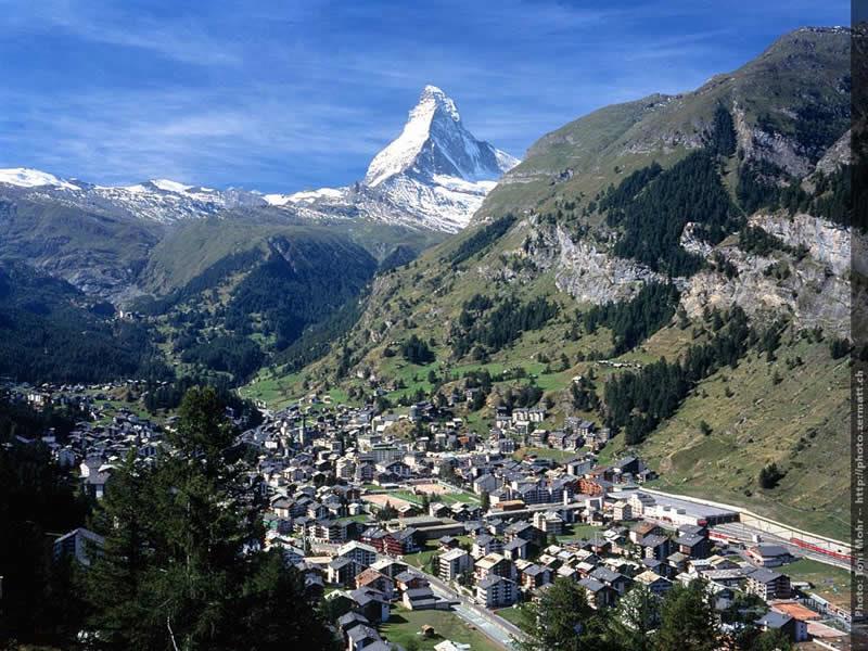 švicarske alpe in ledeniški vlak, panorama