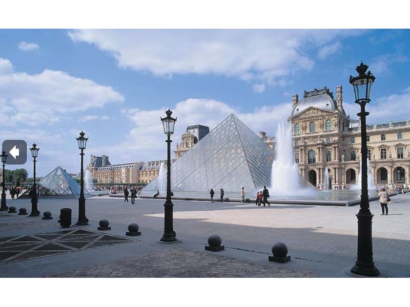 Piramida na dvorišču muzeja Louvre