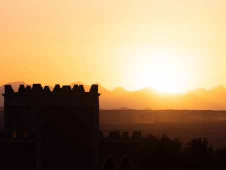 Sončni zahod nad puščavo
