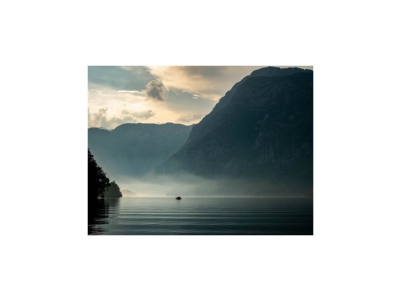 Bohinj with morning fog