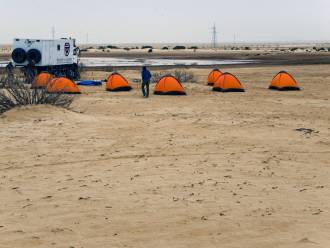 kamp, avantura, kolo, puščava, slano jezero, Tunizija