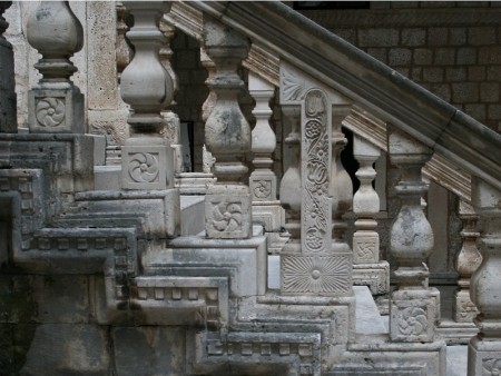 Detail stopnišča v Dubrovniku
