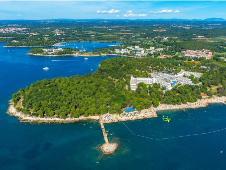 Hotel Delfin, pogled iz zraka 