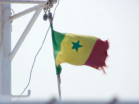 Zastava Senegala v vetru