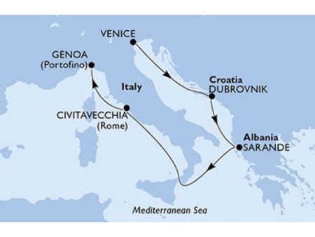 Križarjenje Hrvaška, Albanija, Italija