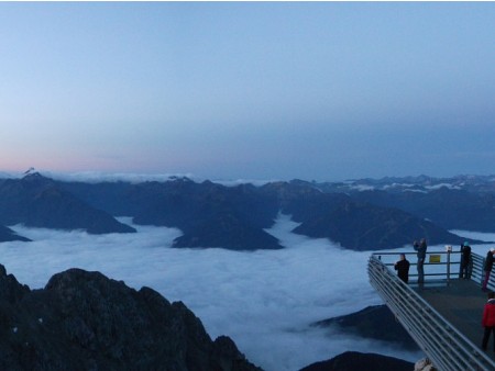 razgledna ploščad Sky Walk, ledenik, alpski balkon