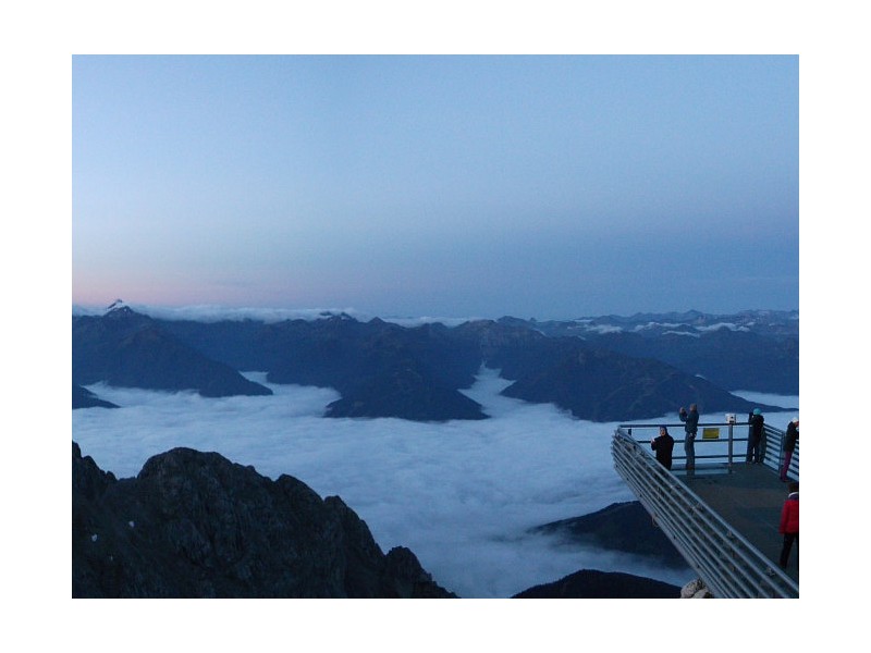 razgledna ploščad Sky Walk, ledenik, alpski balkon